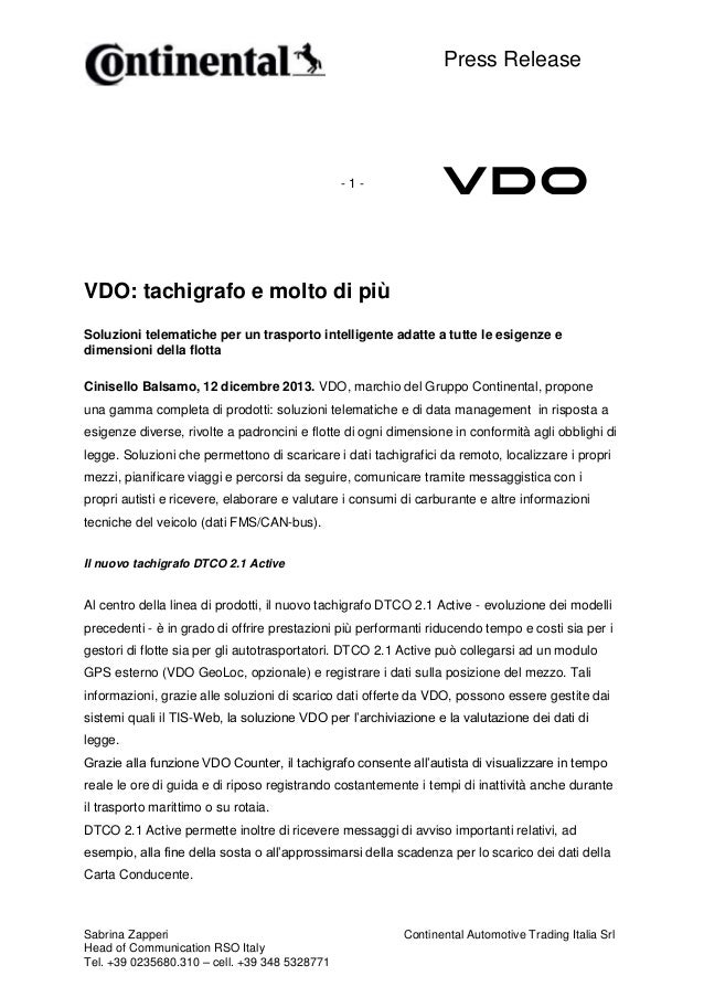 DATI DA CRONOTACHIGRAFO DIGITALE SCARICARE